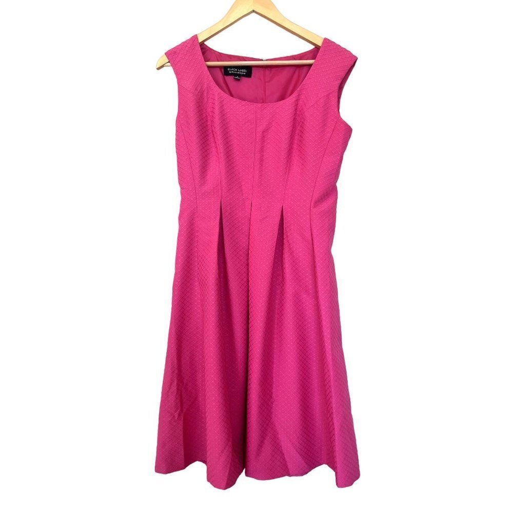 Black Label Evan Picone Pink Fit & Flare Midi Dress